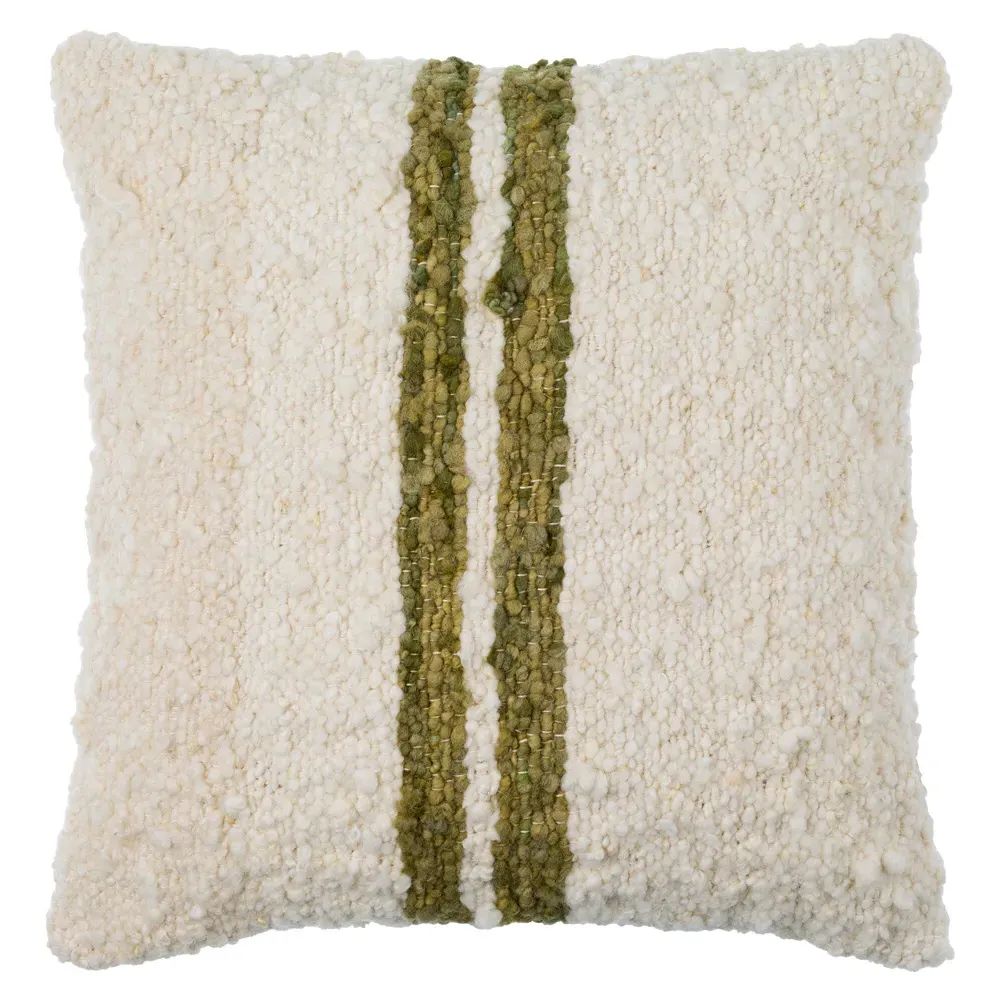 Easton Throw Pillow - Cream, Wool image