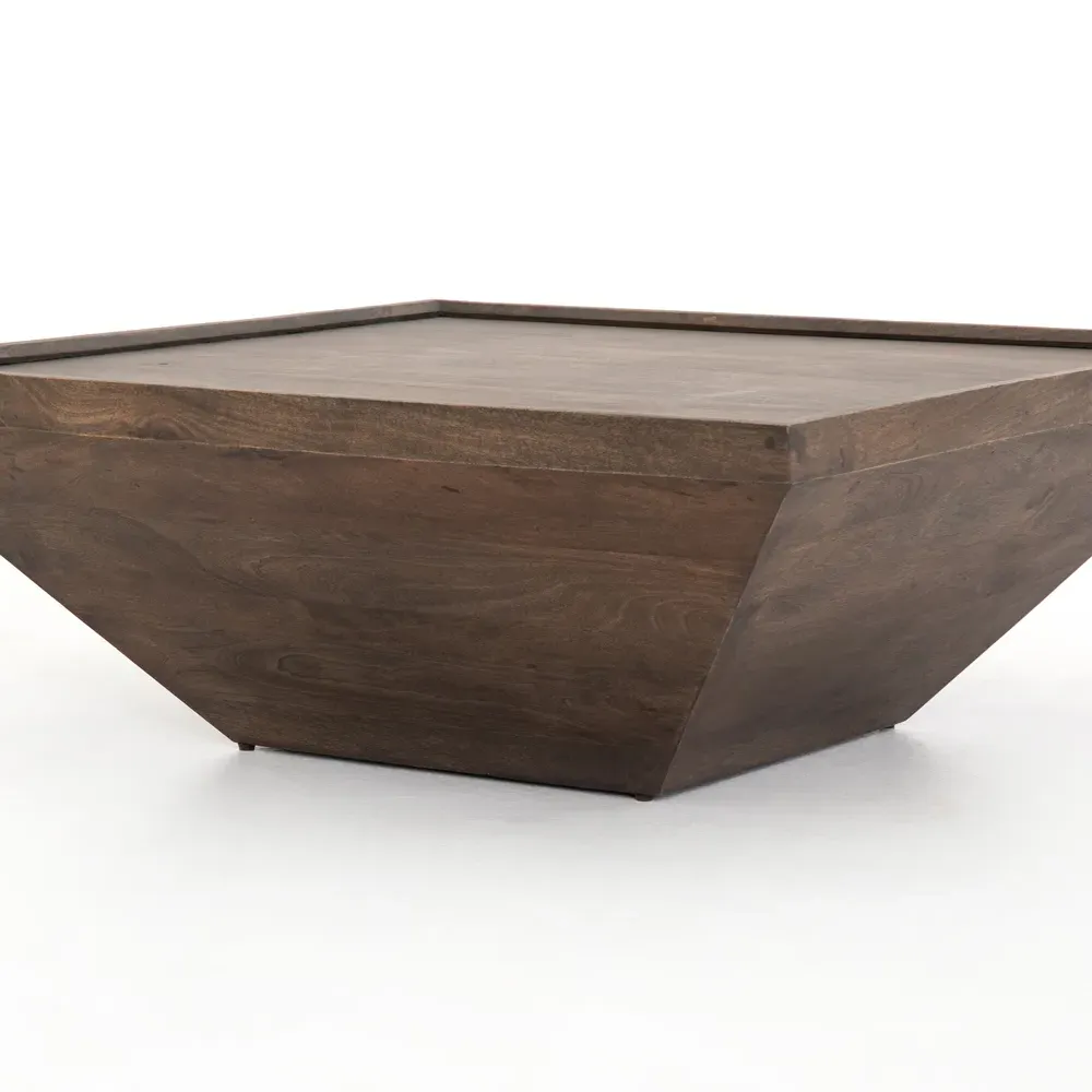 Eckard Square Coffee Table - Aged Brown, Mango Wood