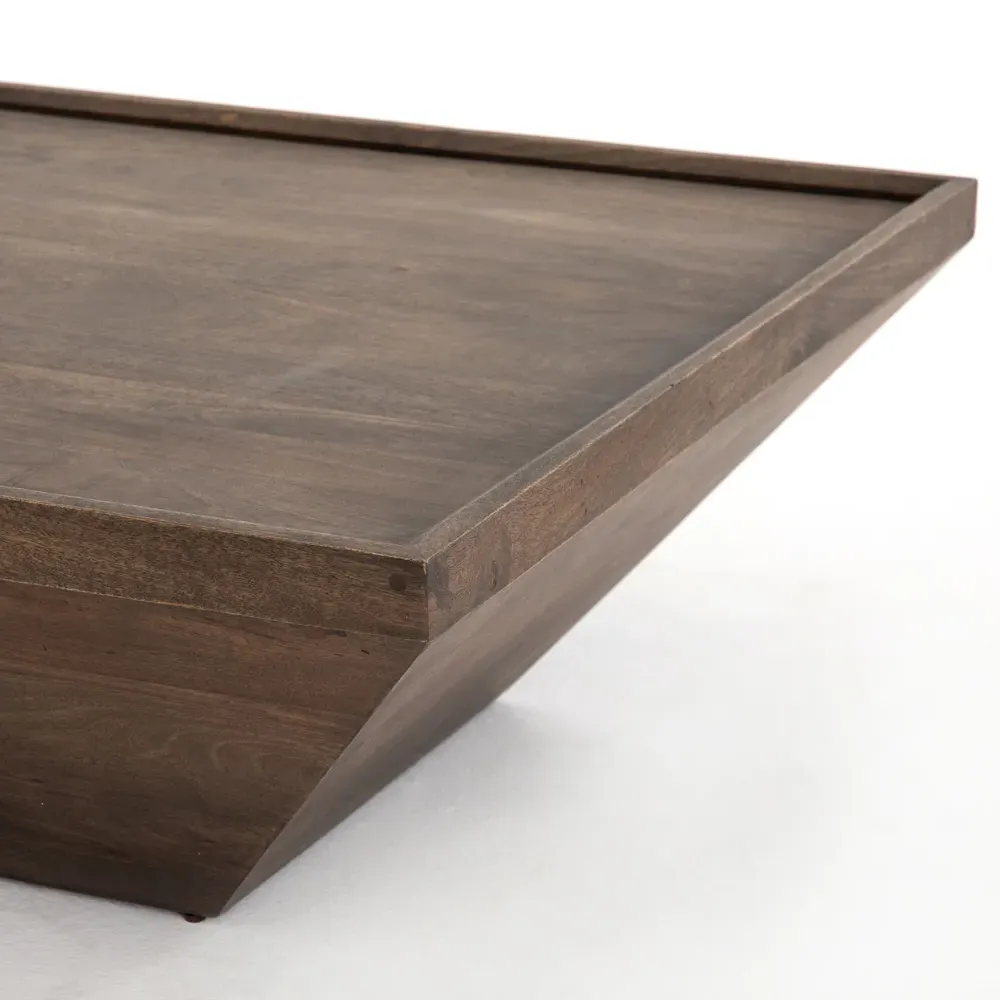 Eckard Square Coffee Table - Aged Brown, Mango Wood