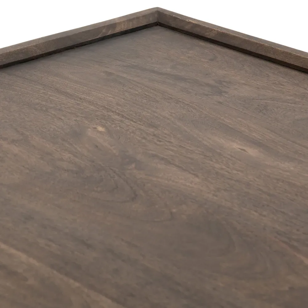 Eckard Square Coffee Table - Aged Brown, Mango Wood
