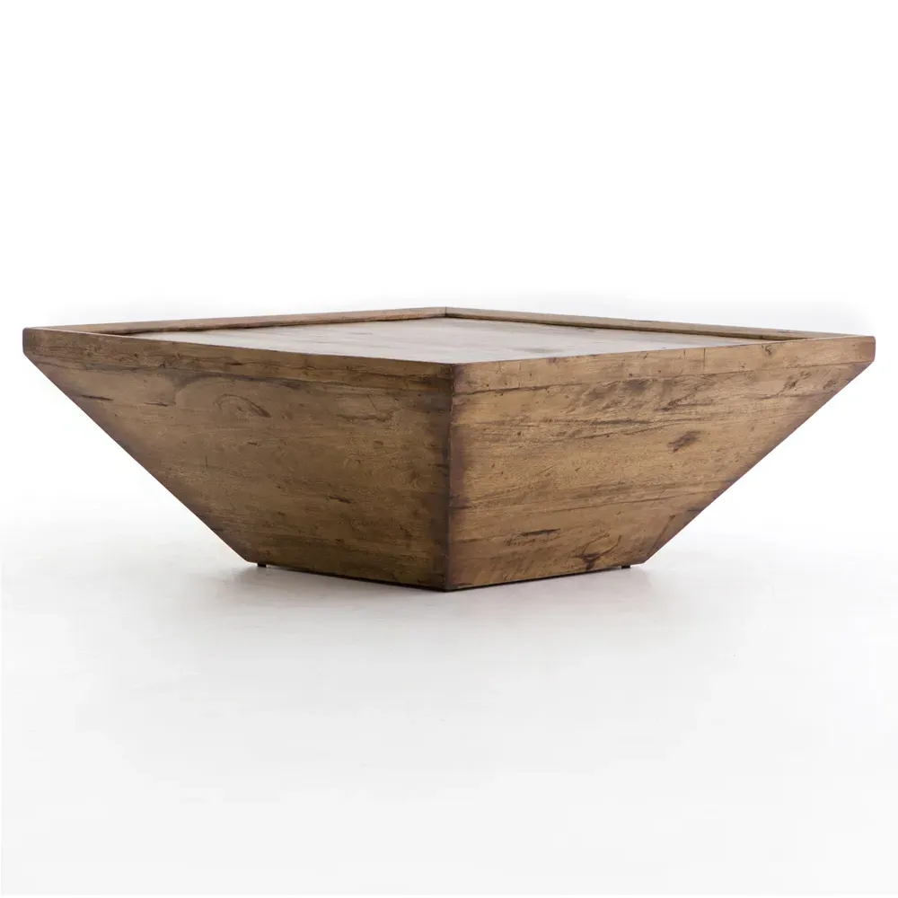 Eckard Square Coffee Table - Brown, Reclaimed Wood