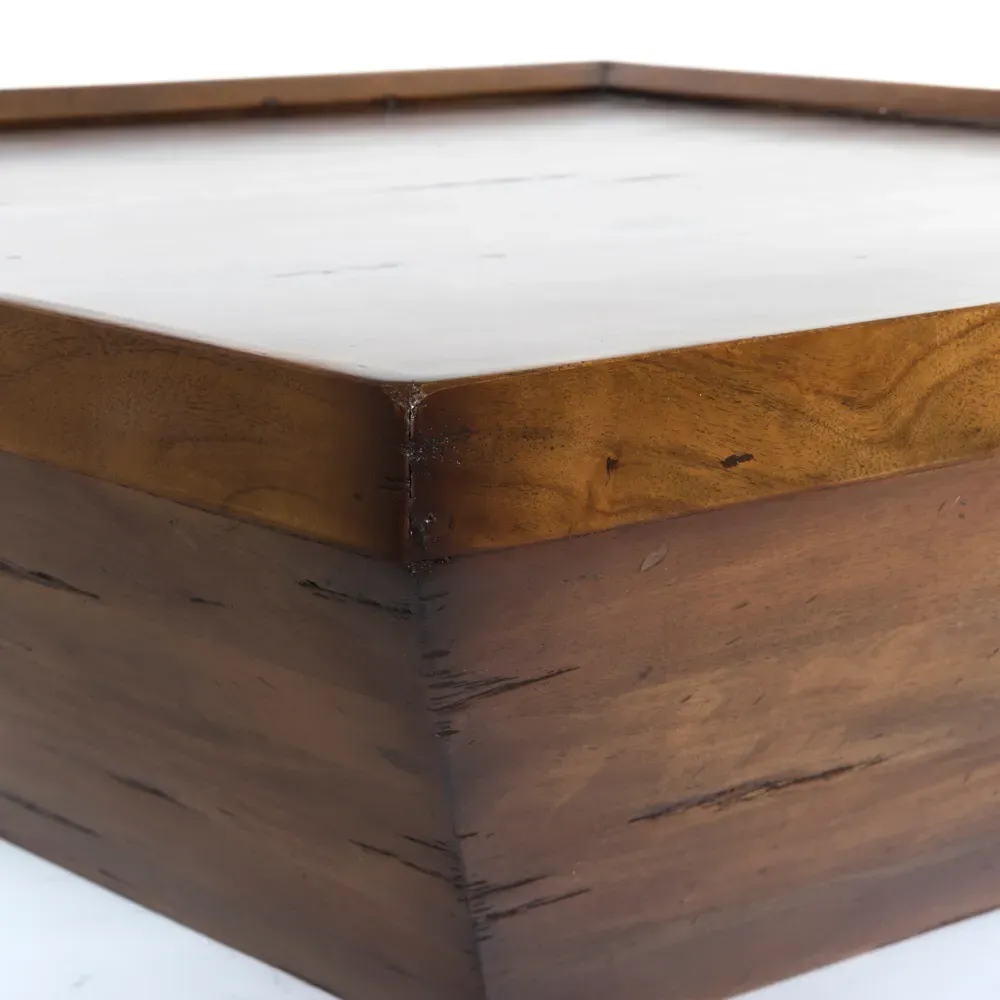 Eckard Square Coffee Table - Brown, Reclaimed Wood