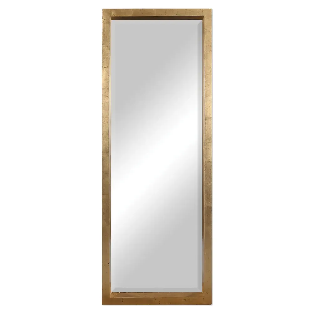 Eda Hollywood Block Floor Mirror - Antique Gold image