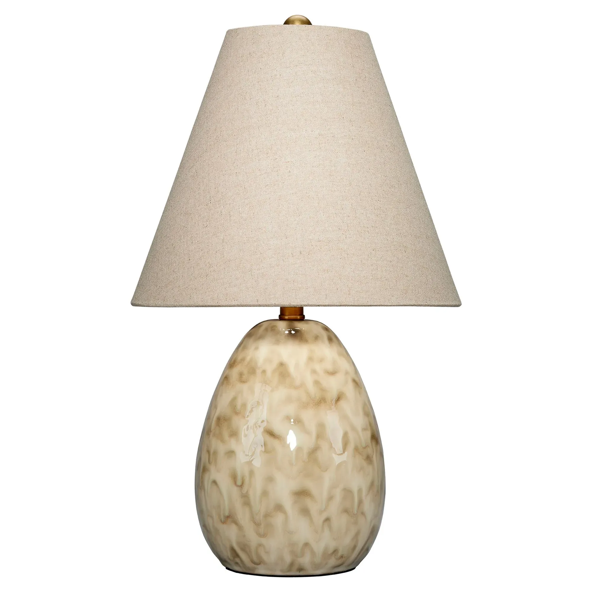 Edie Linen Shade Table Lamp - Beige, Ceramic image
