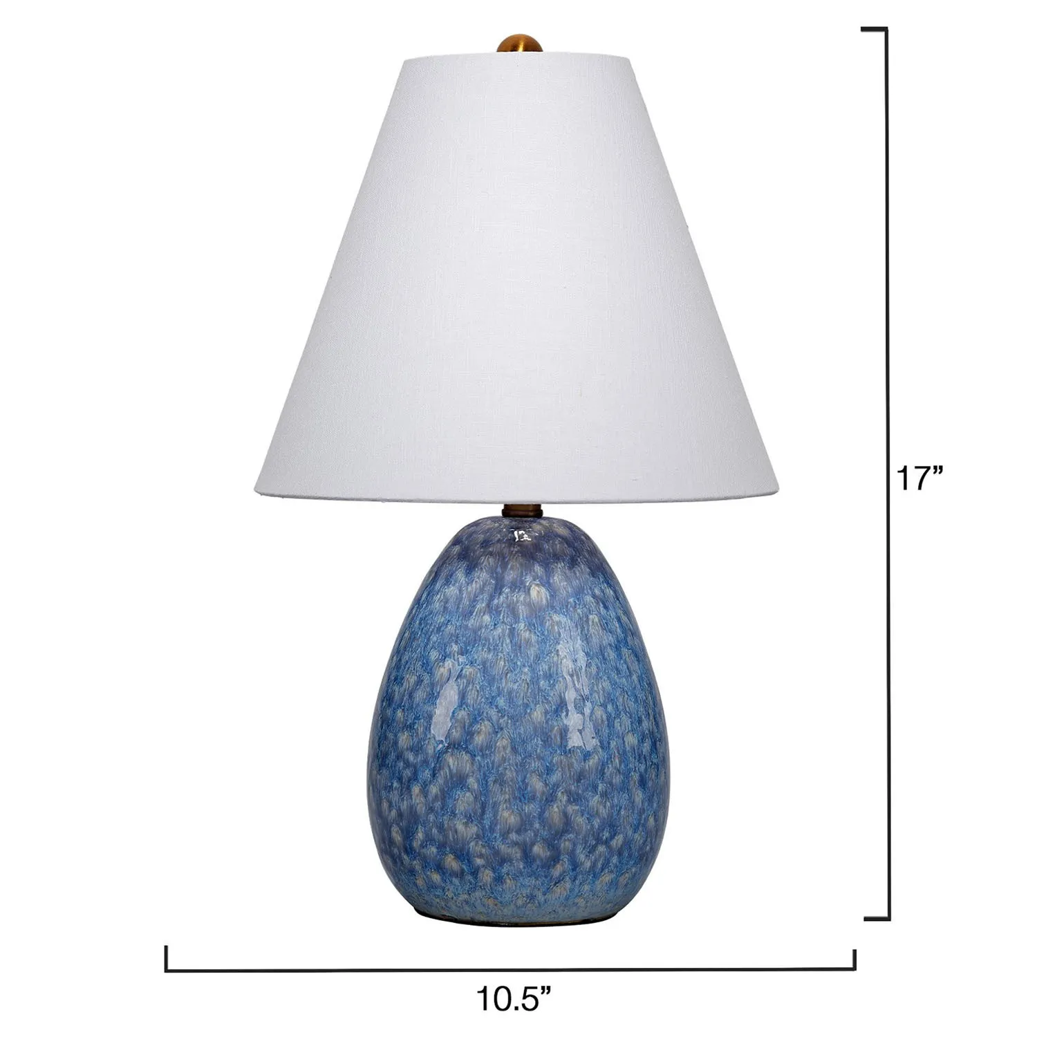 Edie Linen Shade Table Lamp - Blue, Ceramic
