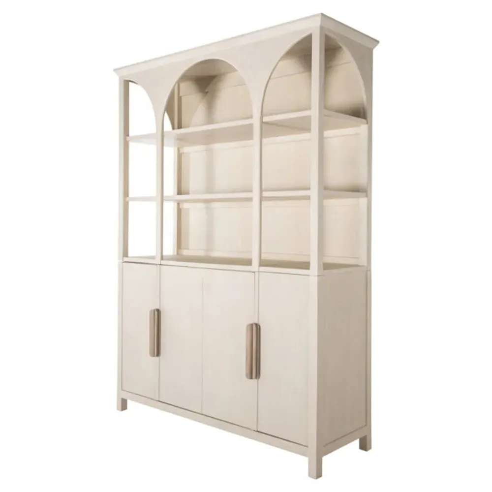 Edison Arched Cabinet - White, Wood