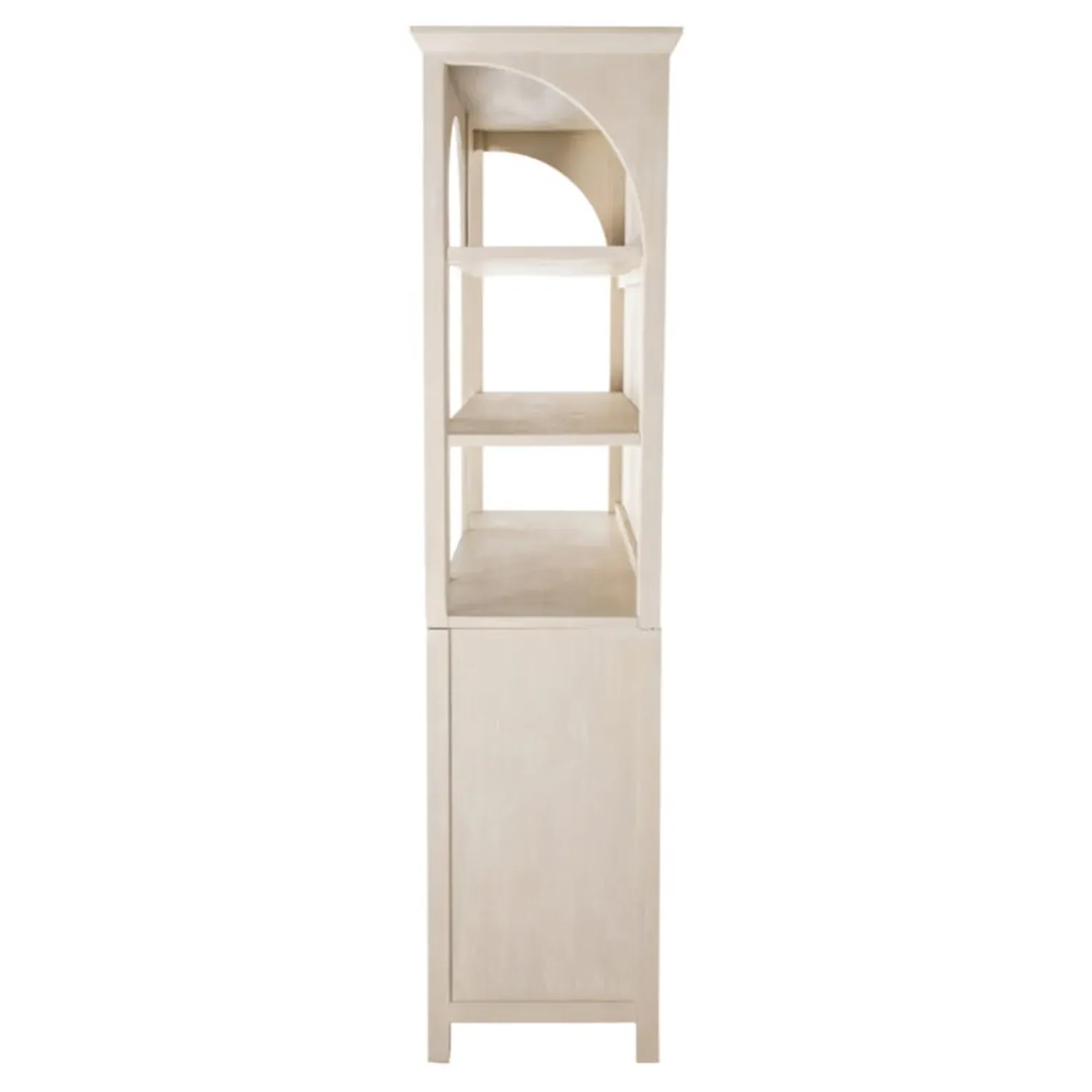 Edison Arched Cabinet - White, Wood