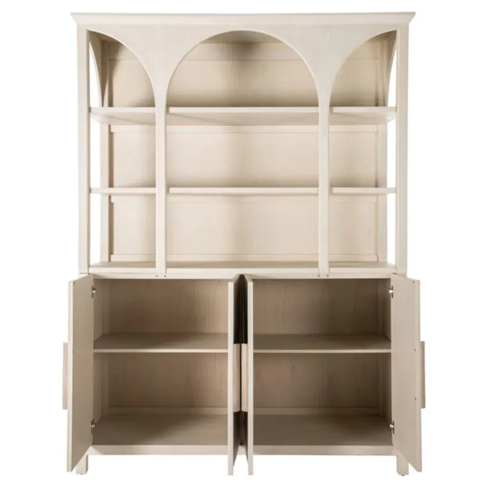 Edison Arched Cabinet - White, Wood