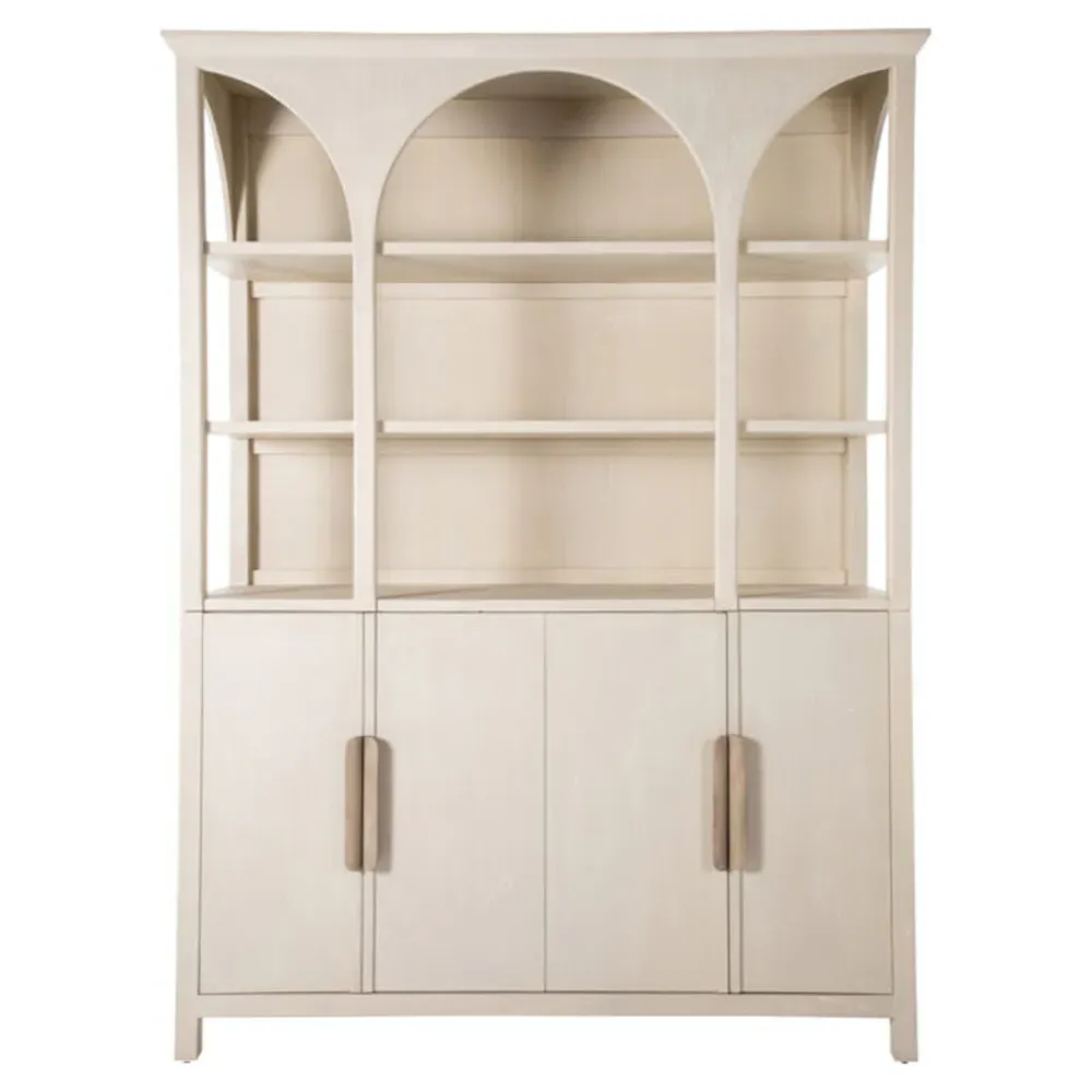 Edison Arched Cabinet - White, Wood