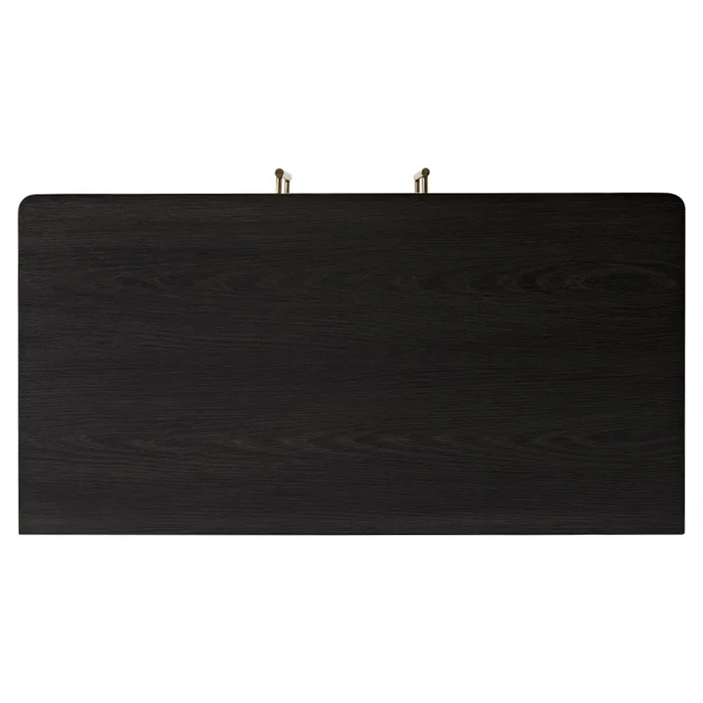 Edison Bar Cabinet - Ebony, Oak Wood