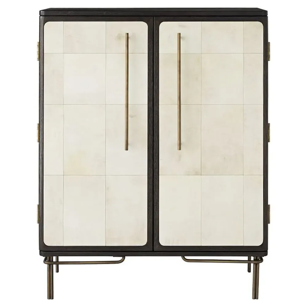 Edison Bar Cabinet - Ebony, Oak Wood