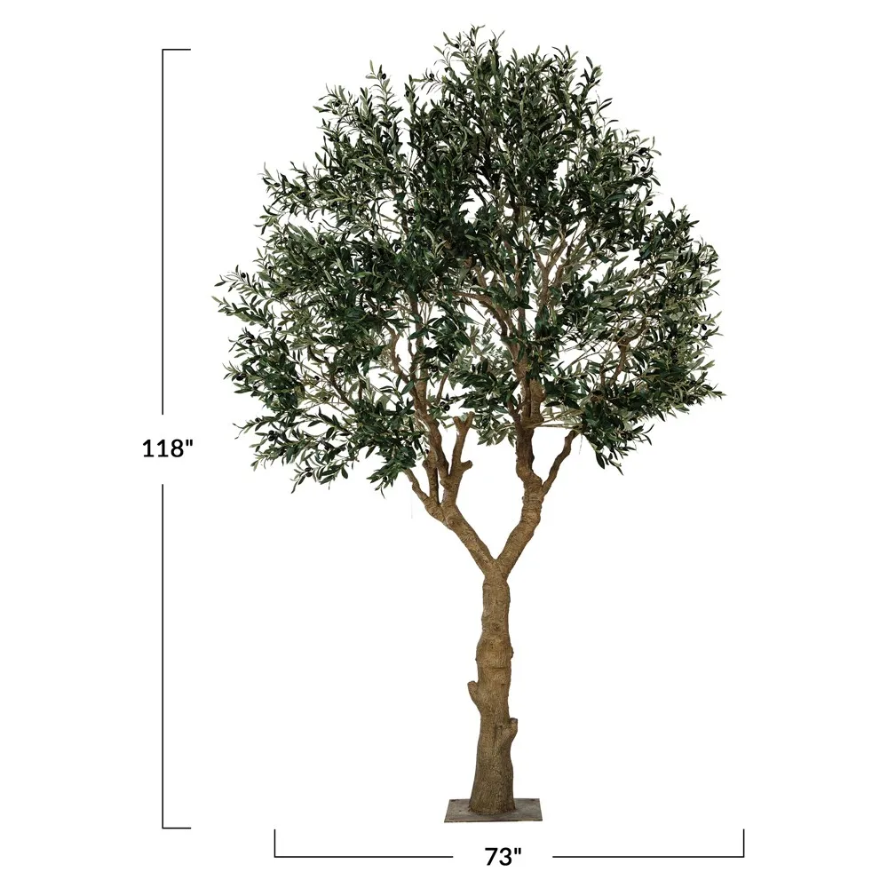Edith Faux Olive Tree - Green