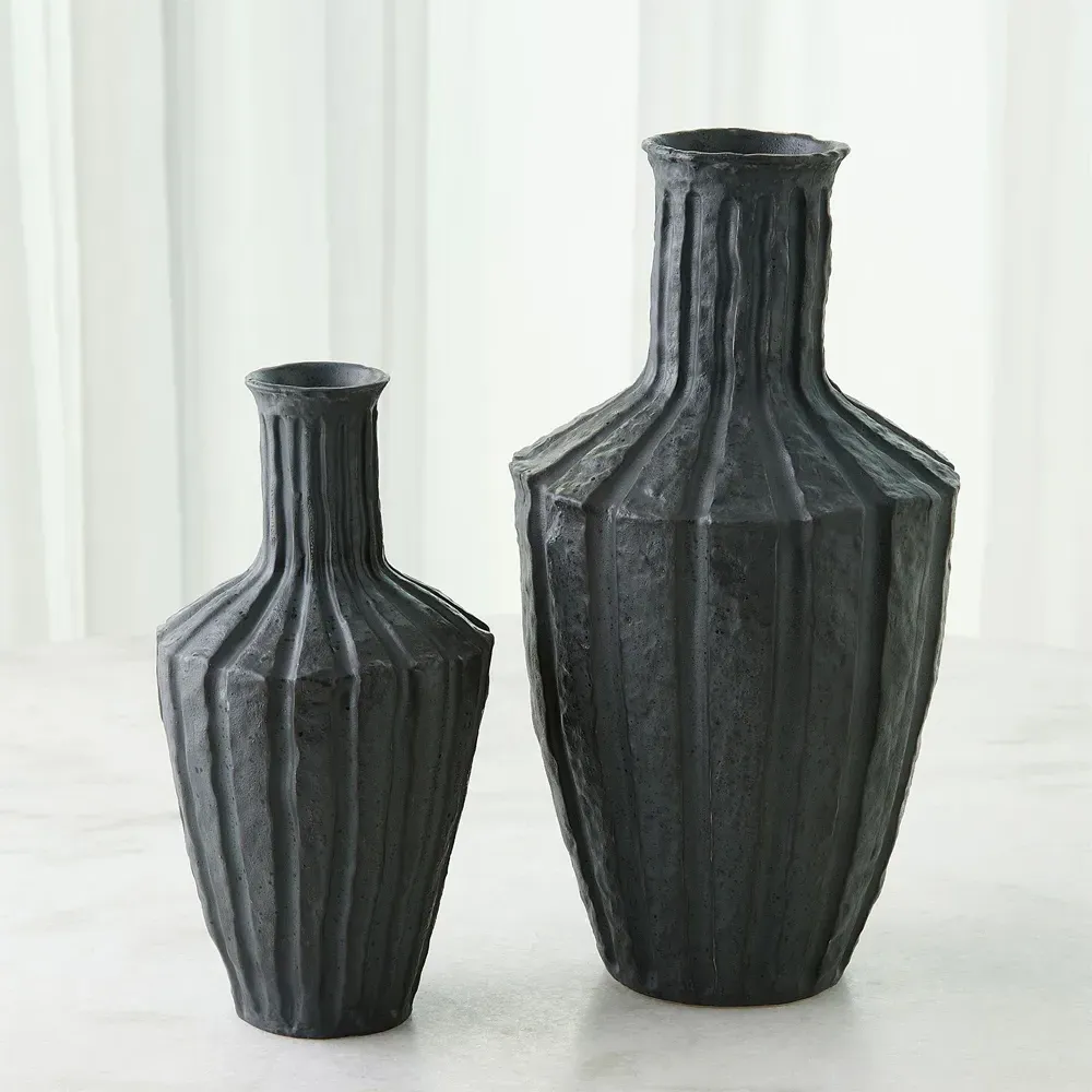 Edith Small Decorative Vase - Black, Ceramic