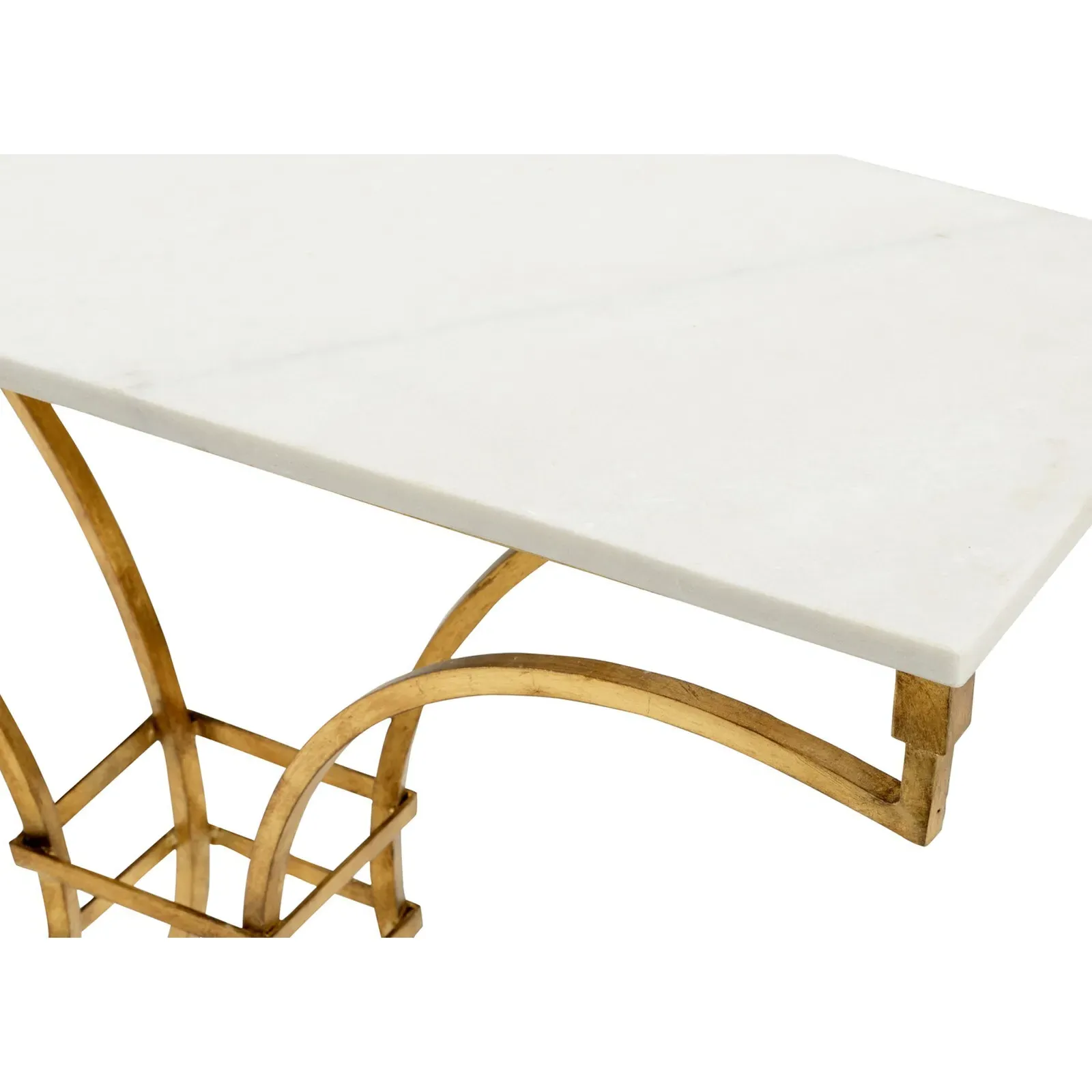 Edmund Console Table - Gold, Marble