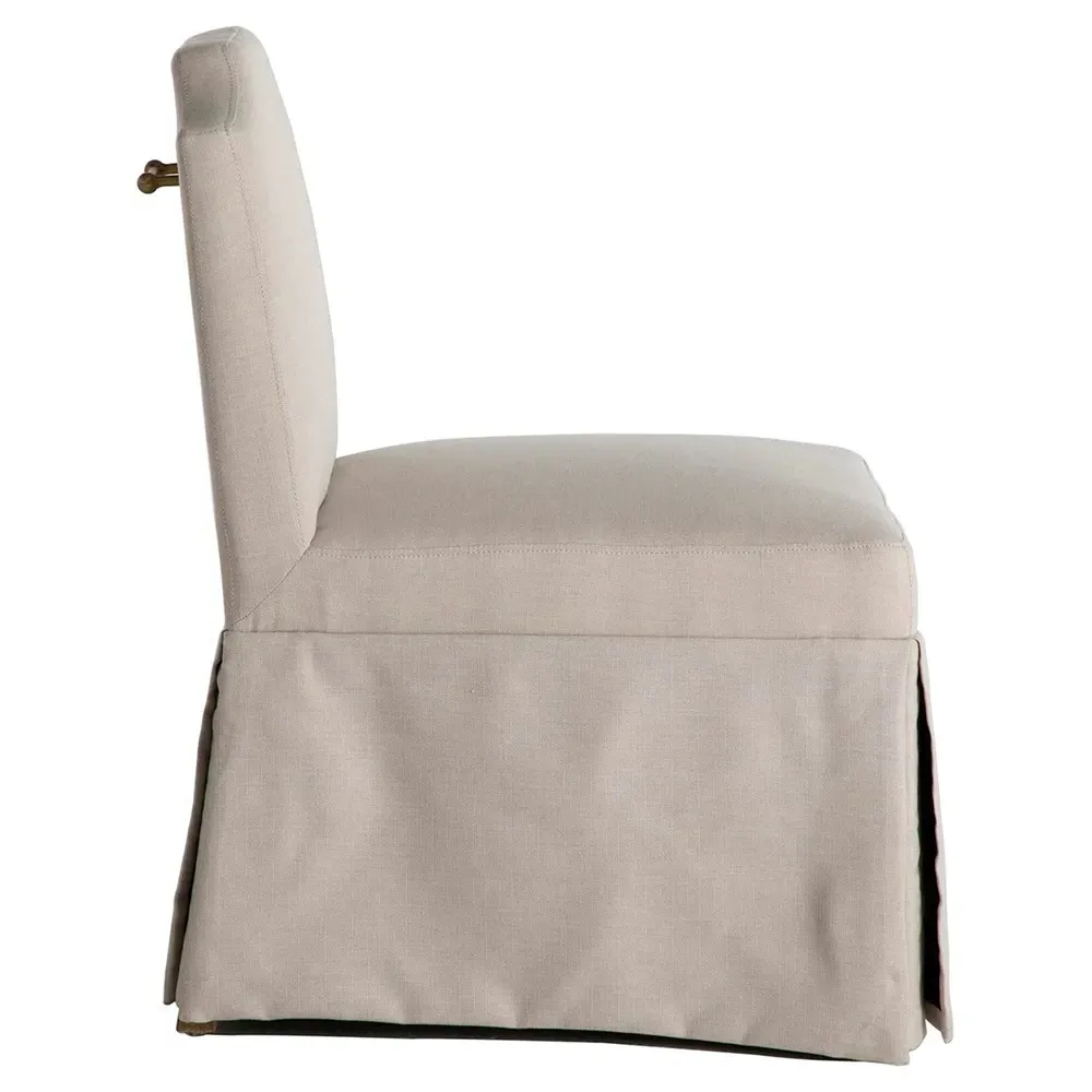 Edmund Slipcovered Dining Side Chair - Beige