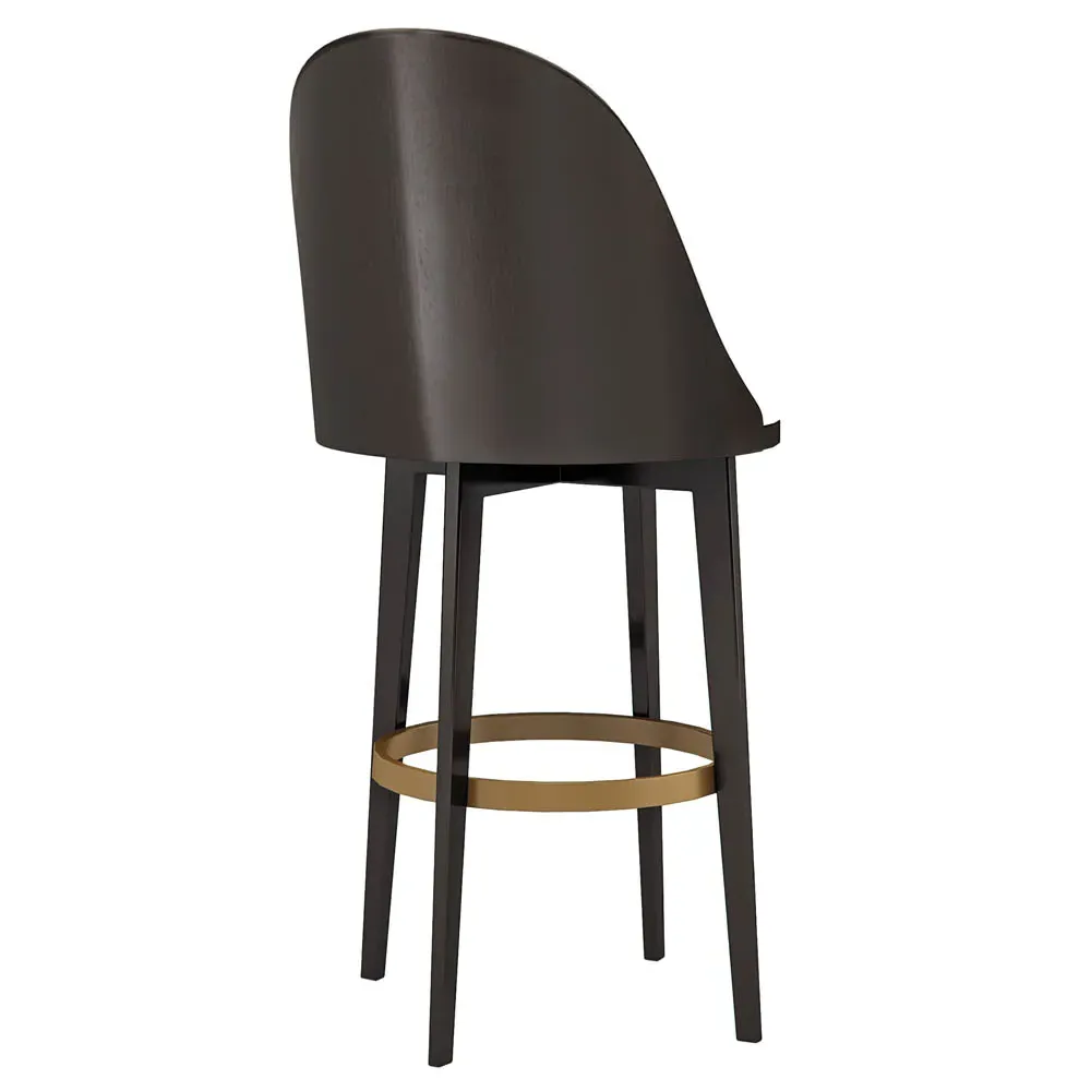 Edran Swivel Bar Stool - Cream, Birch Wood