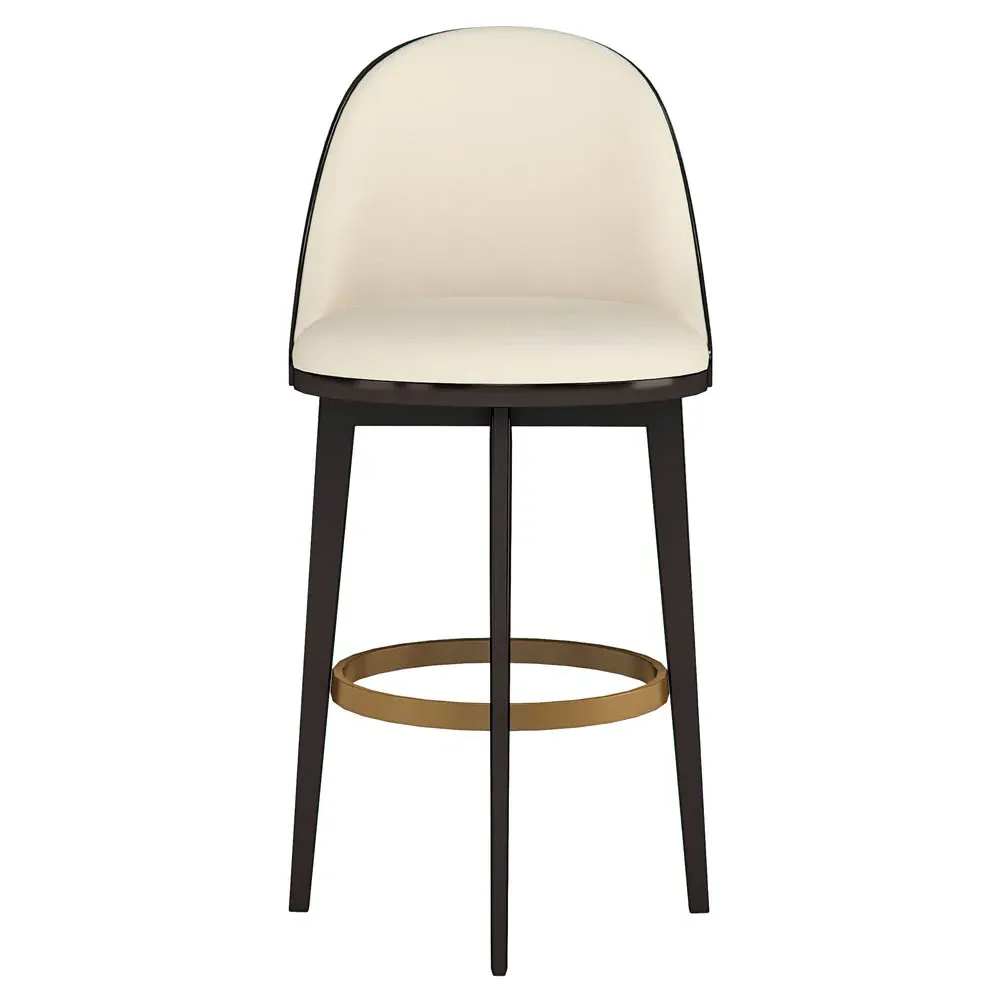 Edran Swivel Counter Stool - Cream, Birch Wood image