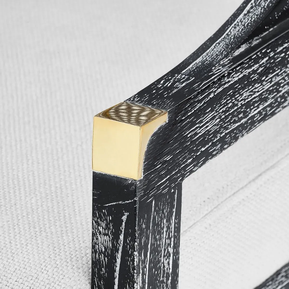 Edward Dining Arm Chair with Woven Cane - Black, Mahogany