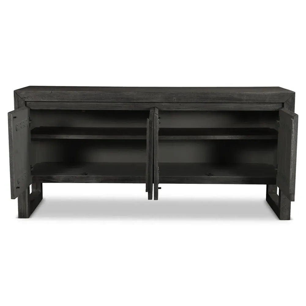 Edward Sideboard - Black, Acacia Wood