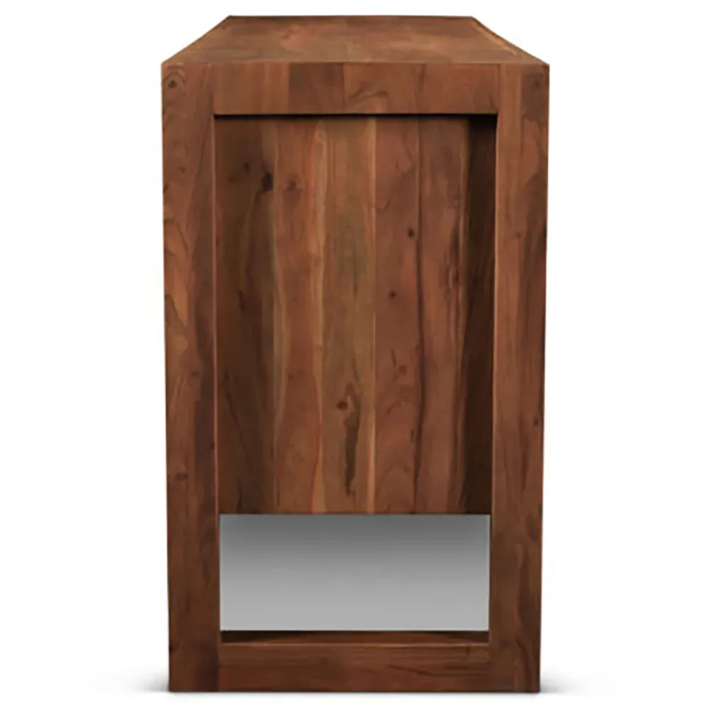 Edward Sideboard with Adjustable Shelves - Brown, Acacia Wood