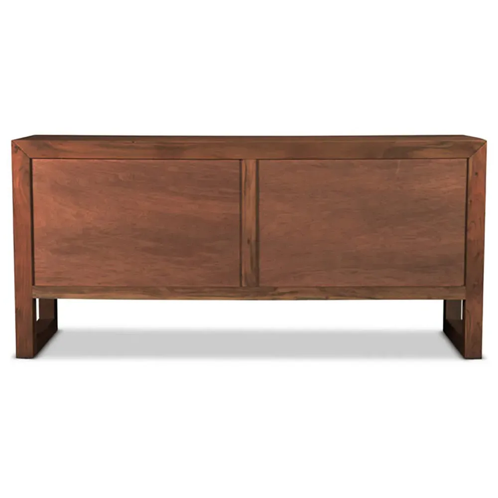 Edward Sideboard with Adjustable Shelves - Brown, Acacia Wood
