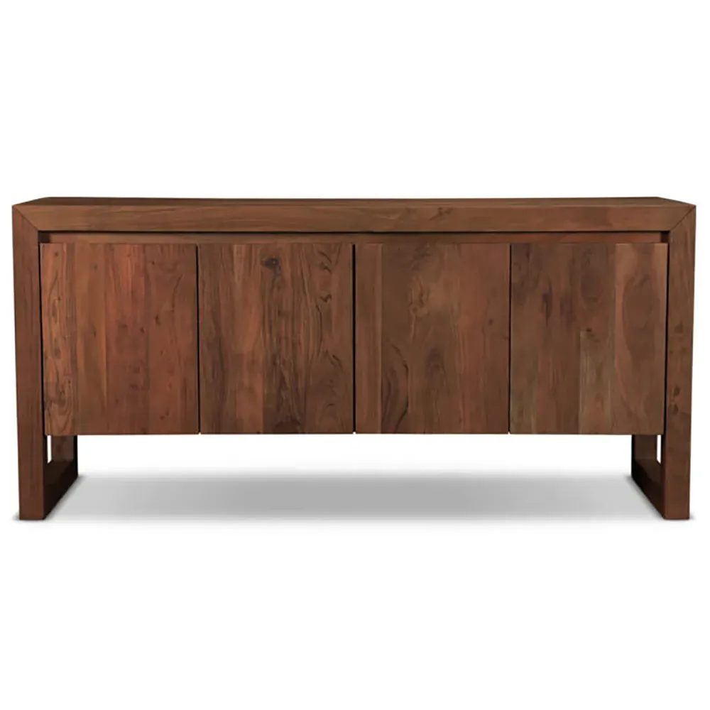 Edward Sideboard with Adjustable Shelves - Brown, Acacia Wood image