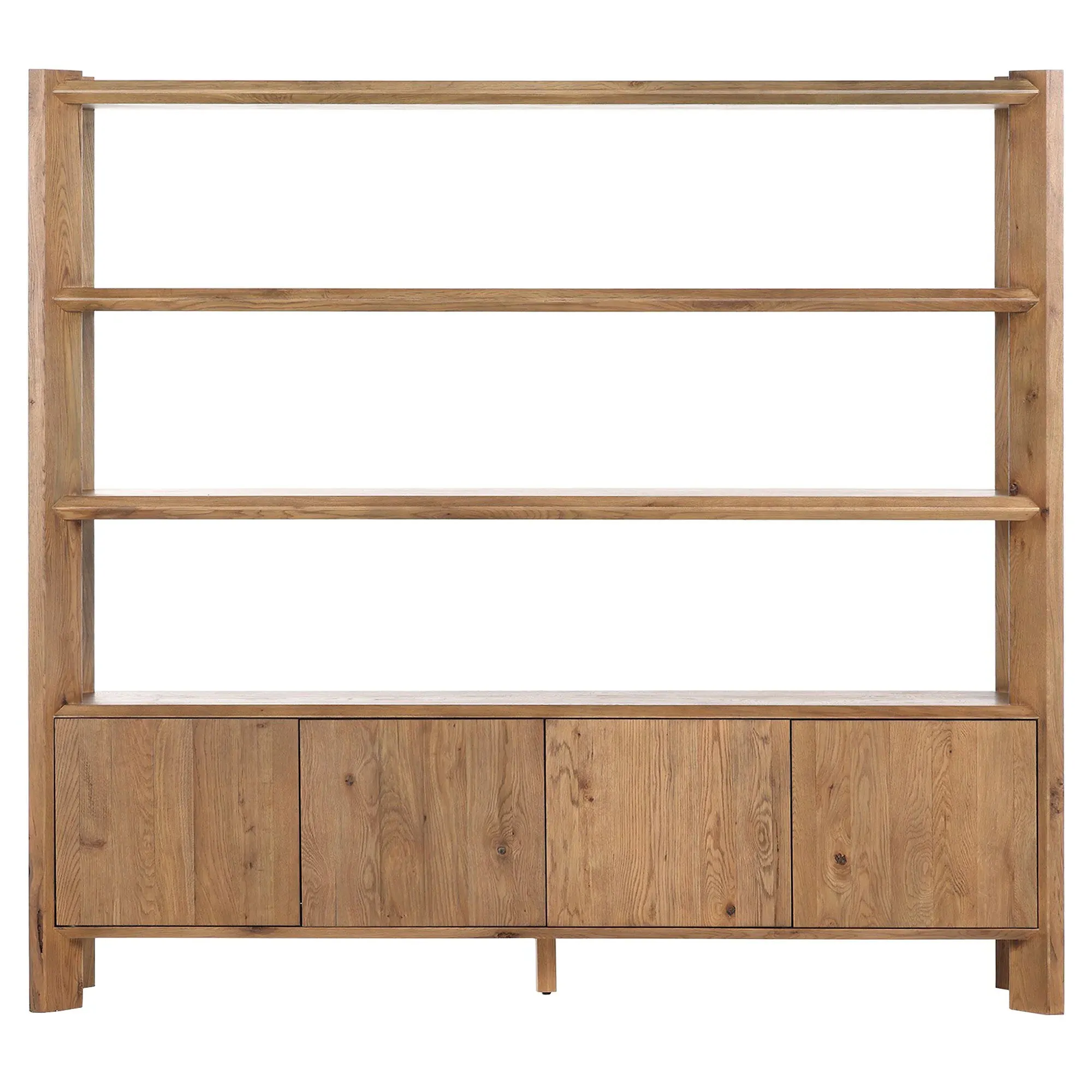Edward Wide Bookcase - Worn Brown, Oak image
