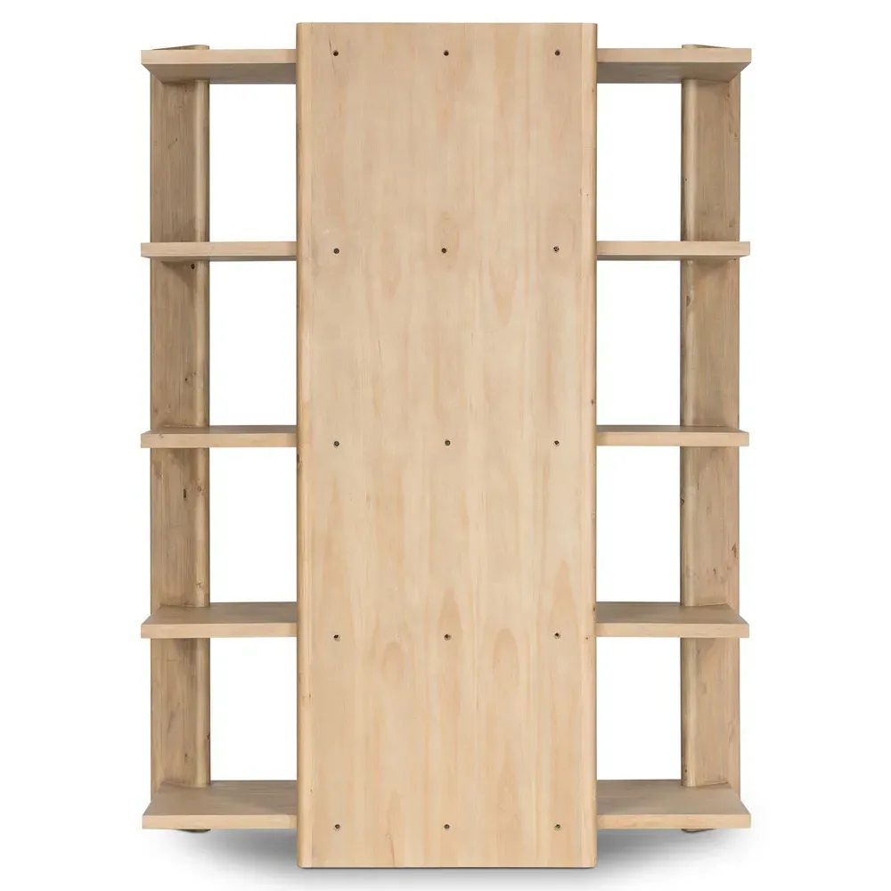 Edwin Bookcase - Brown, Pine Wood