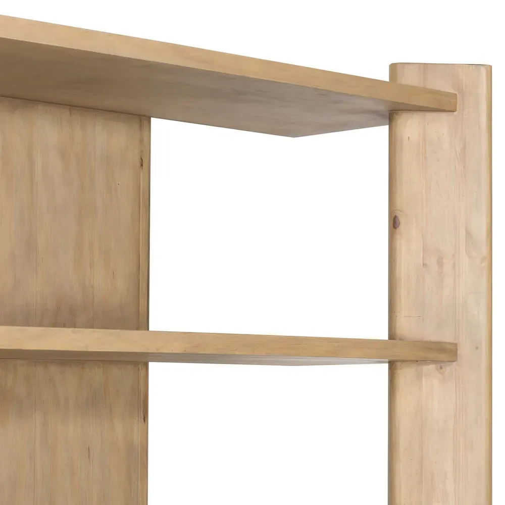 Edwin Bookcase - Brown, Pine Wood