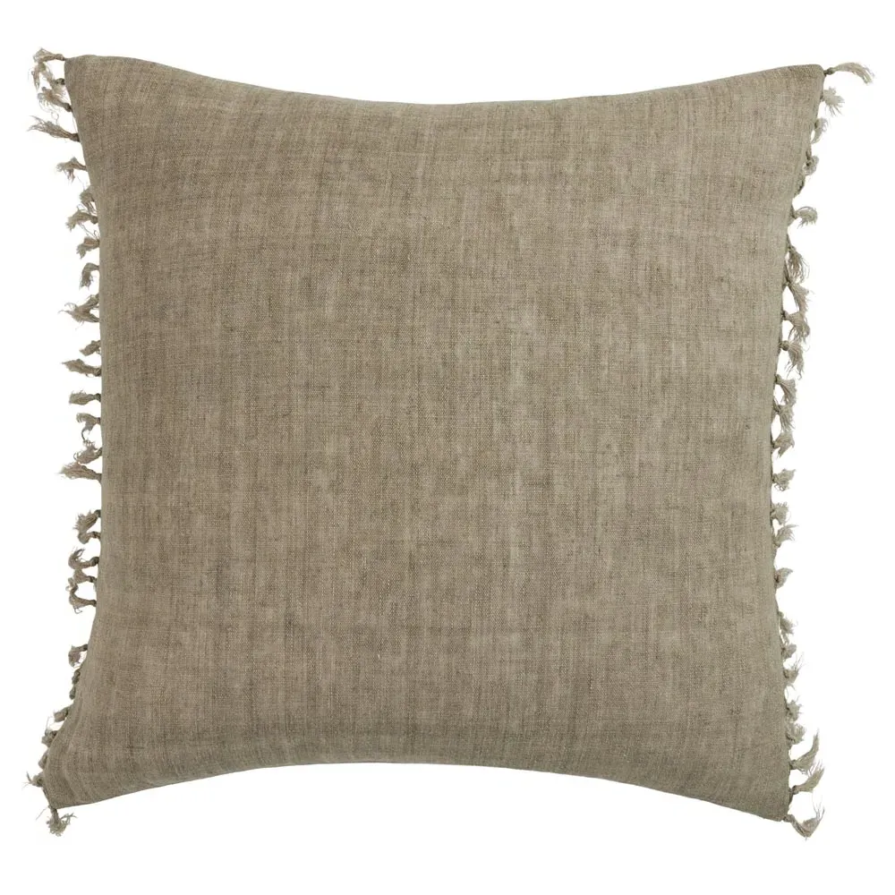 Effie Tassel Throw Pillow - Sage, Linen