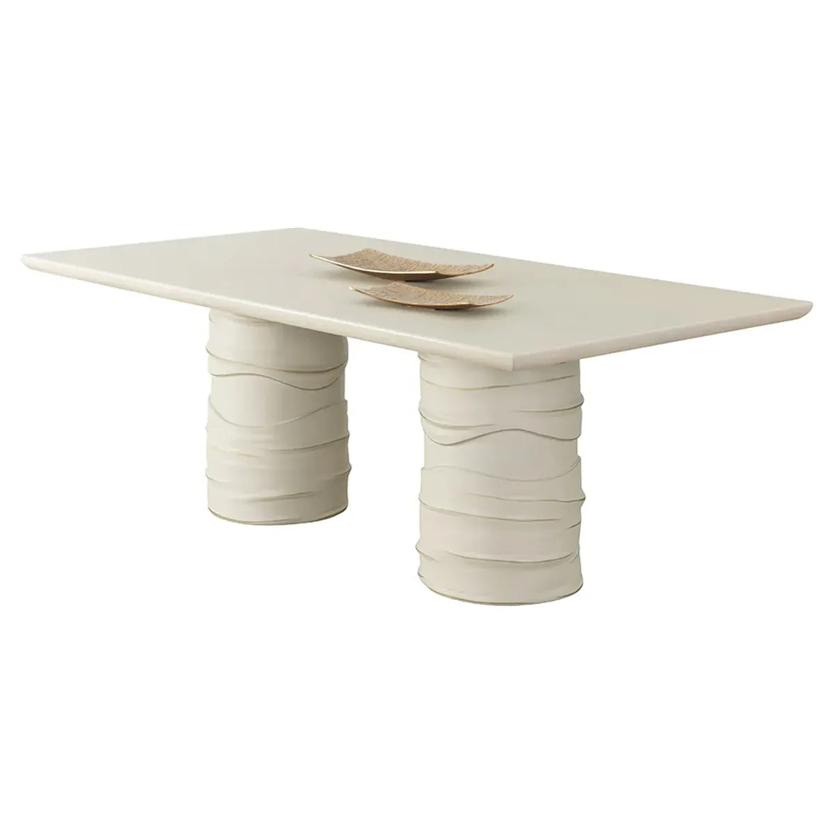 Ehsan Rectangular Outdoor Dining Table - Summer Sand, Concrete