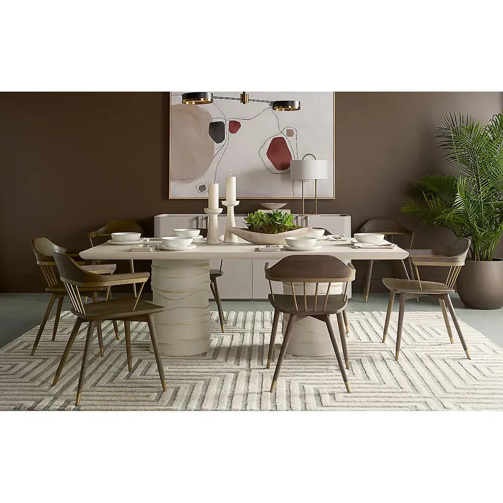 Ehsan Rectangular Outdoor Dining Table - Summer Sand, Concrete