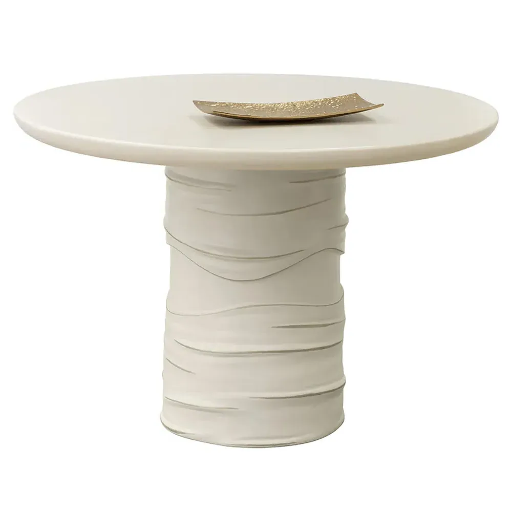 Ehsan Round Outdoor Dining Table - Summer Sand, Concrete