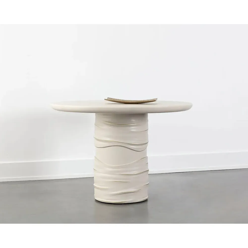 Ehsan Round Outdoor Dining Table - Summer Sand, Concrete