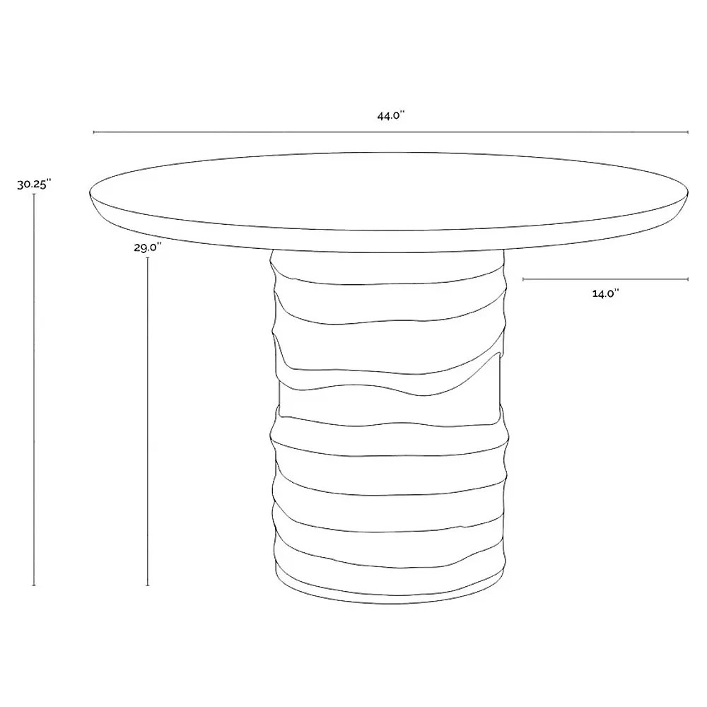Ehsan Round Outdoor Dining Table - Summer Sand, Concrete