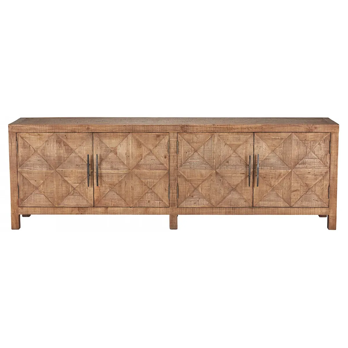 Elaine Diamond Patterned Sideboard - Brown, Pine Wood