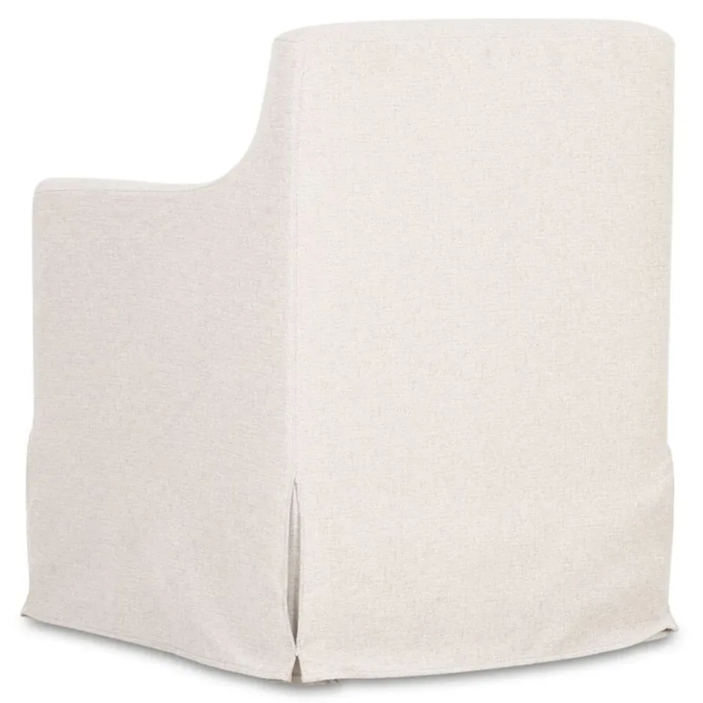 Elaine Slipcovered Dining Arm Chair - Beige