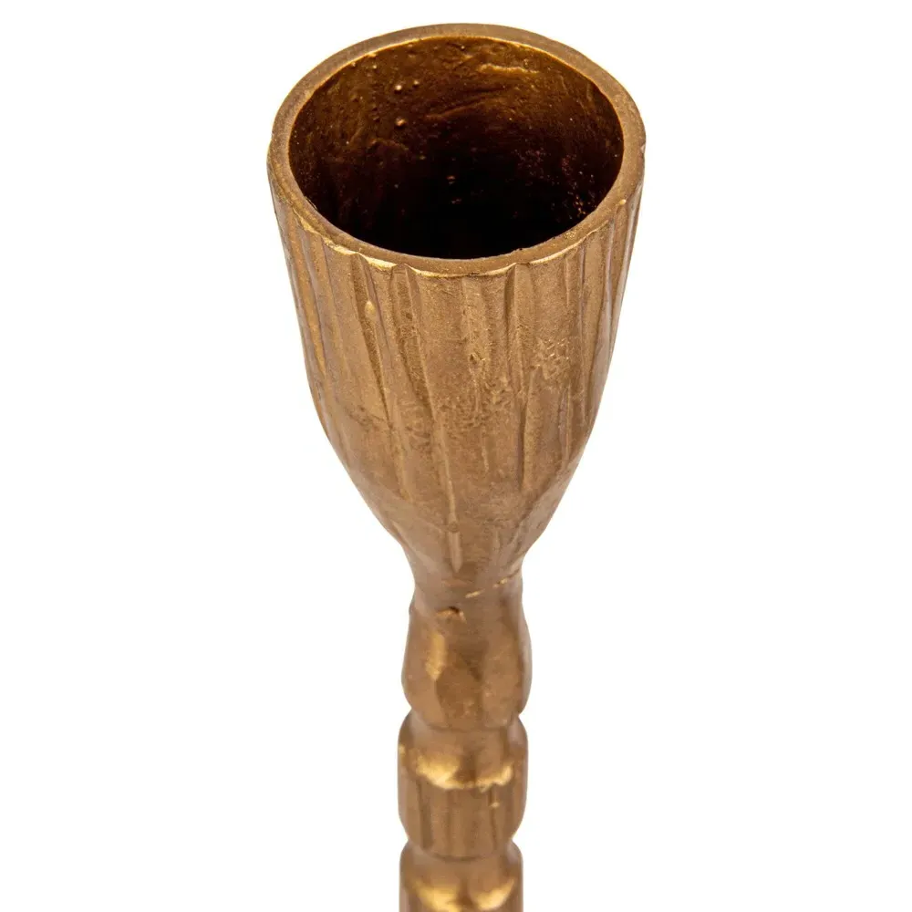 Elani Taper Candleholder Set of 4 - Brass, Iron