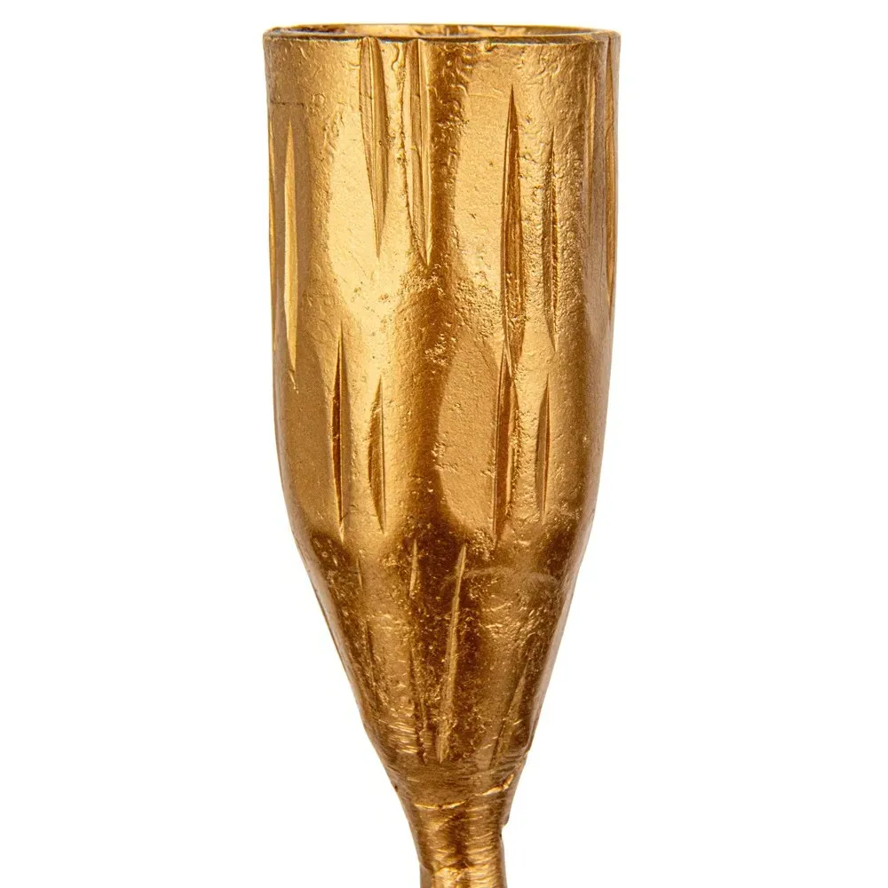 Elani Taper Candleholder Set of 4 - Brass, Iron