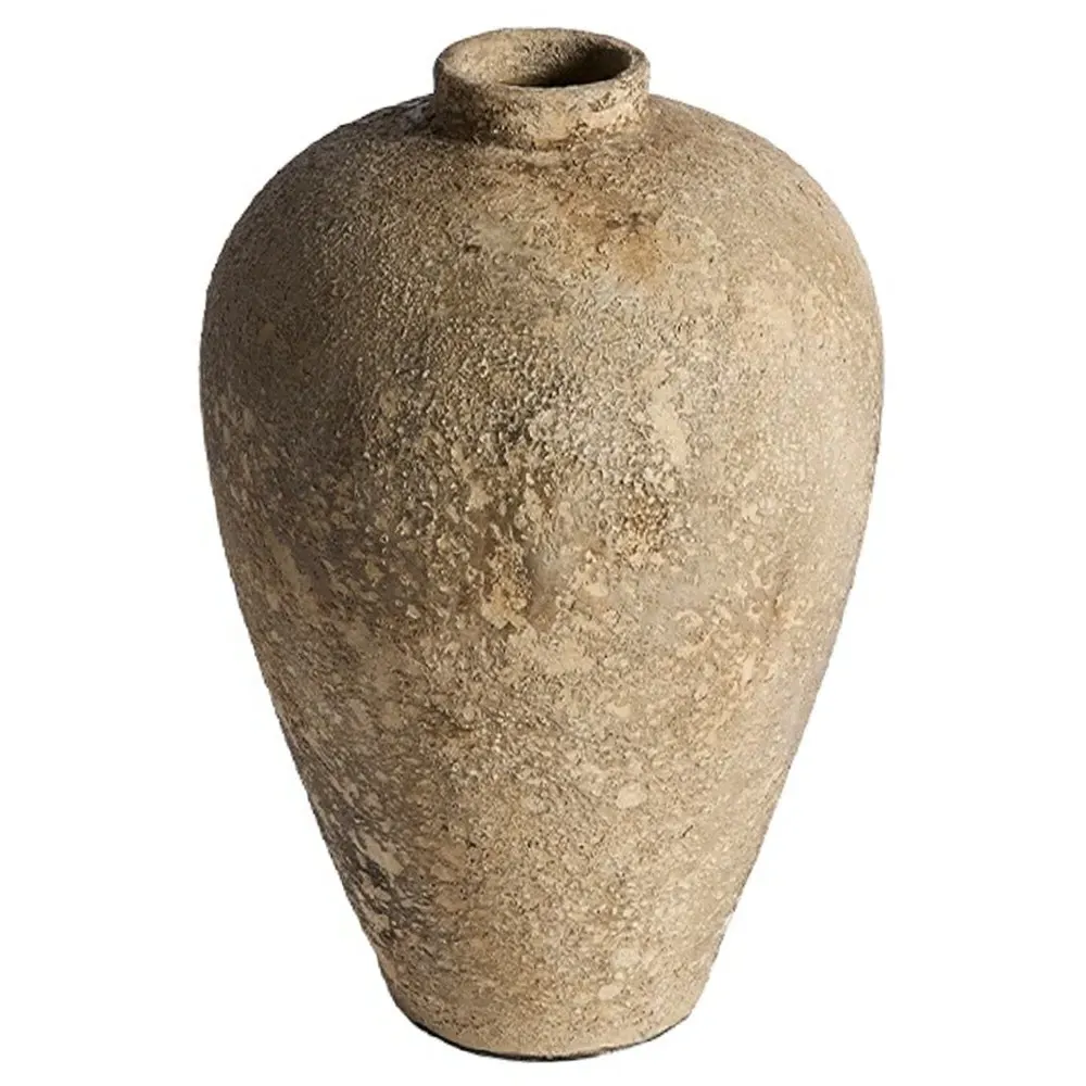 Elara Decorative Jar - Beige, Terracotta