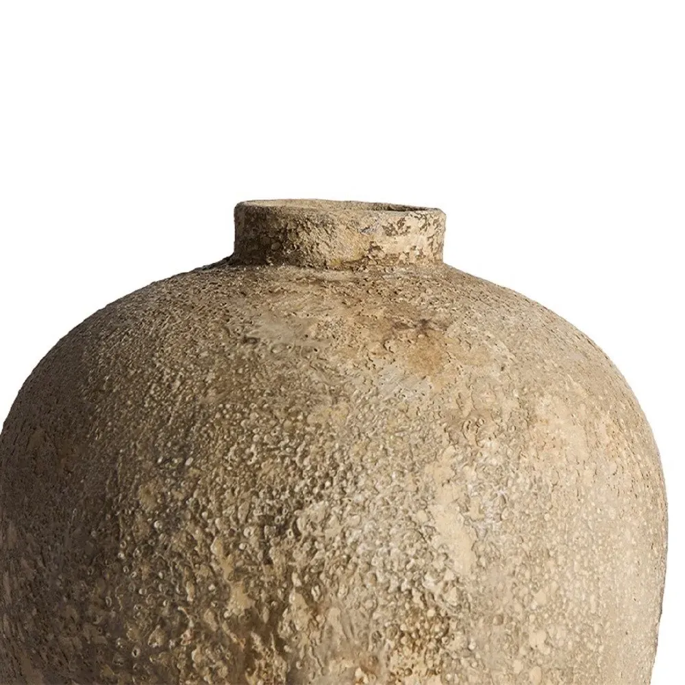 Elara Decorative Jar - Beige, Terracotta