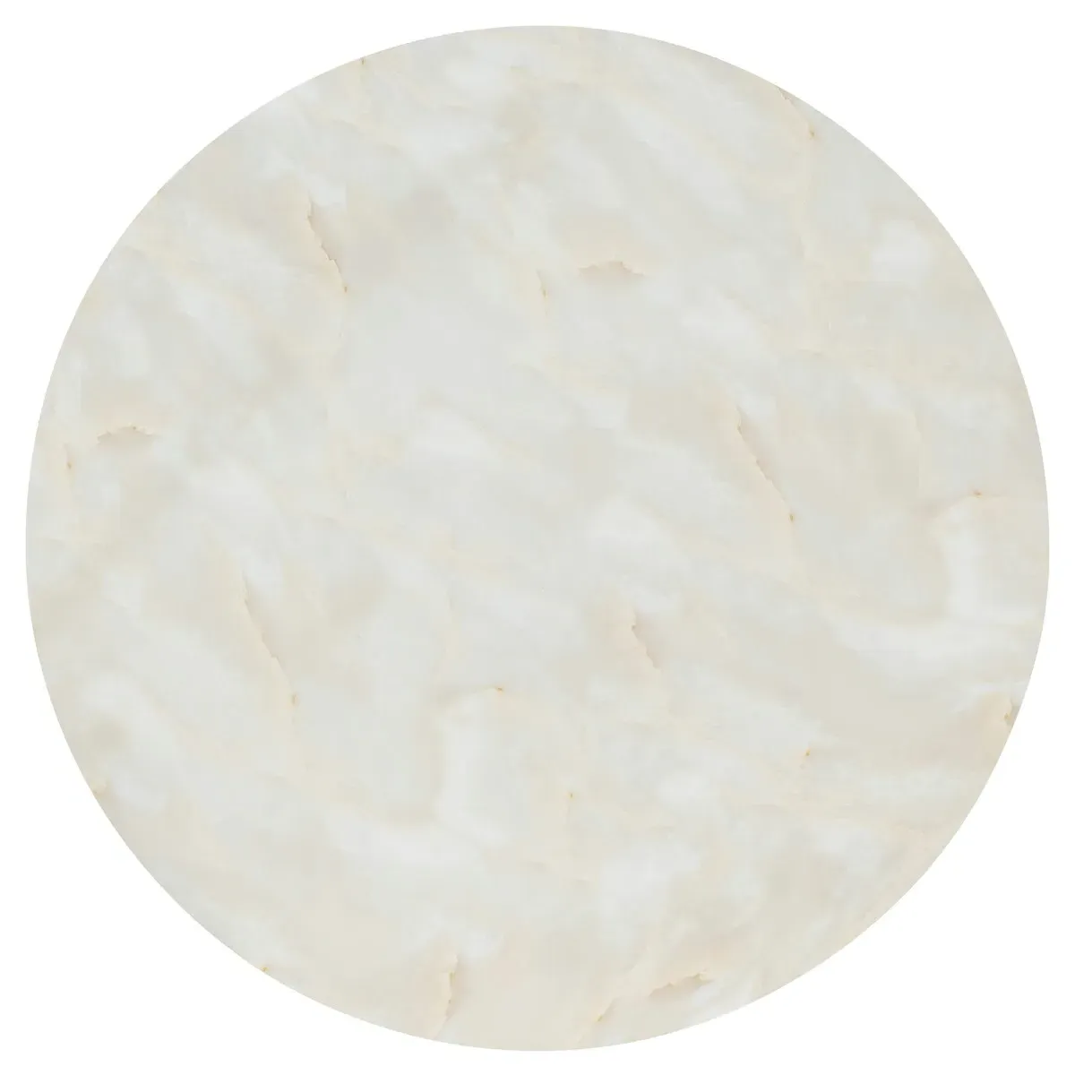 Elaris Round Pedestal Dining Table - Cream, Faux Onyx