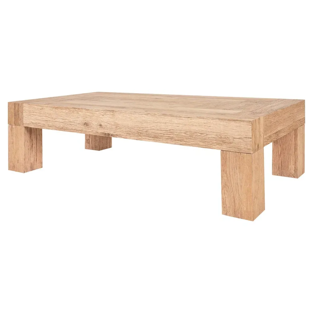 Elazar Rectangular Coffee Table - Brown, Oak