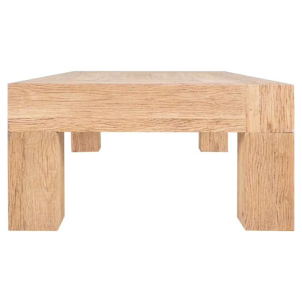 Elazar Rectangular Coffee Table - Brown, Oak