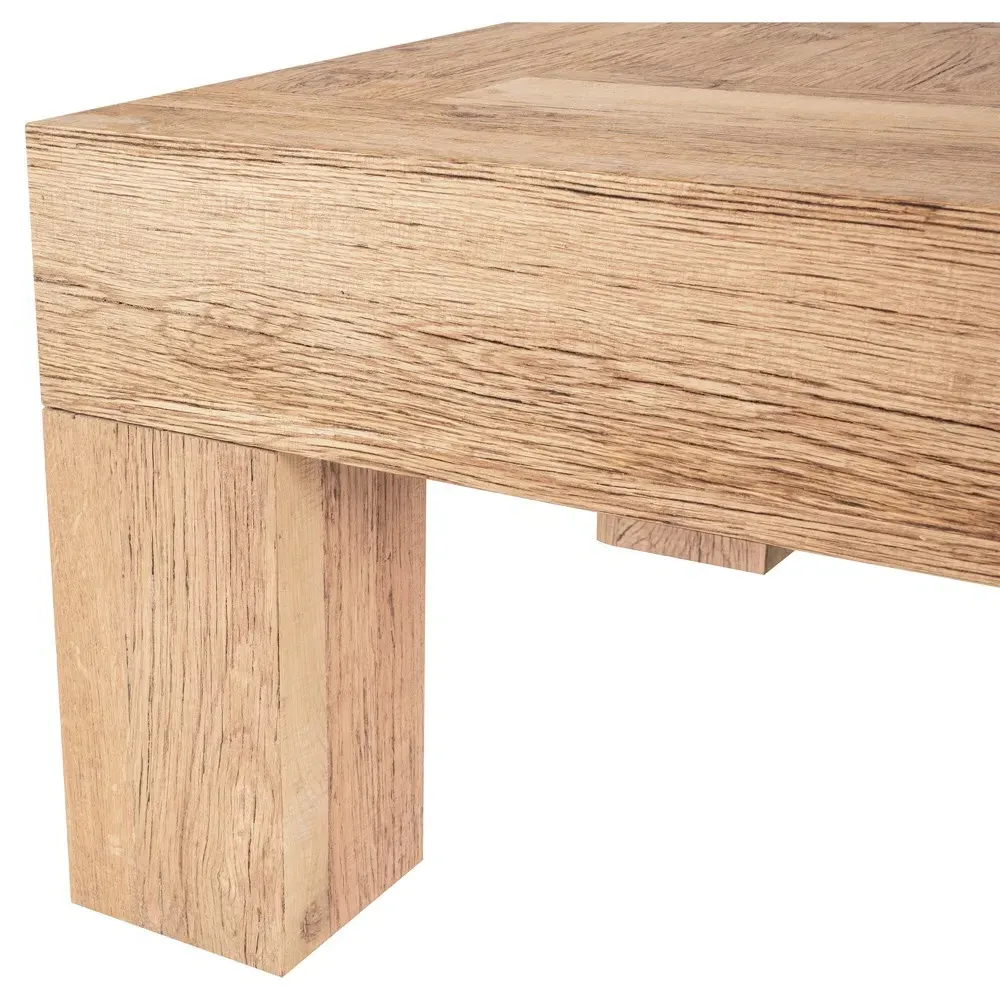 Elazar Rectangular Coffee Table - Brown, Oak