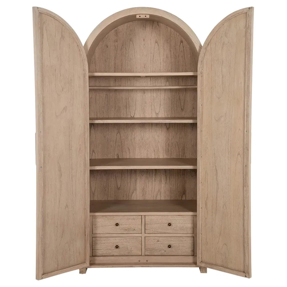 Elba Arched Cabinet - Natural, Rattan