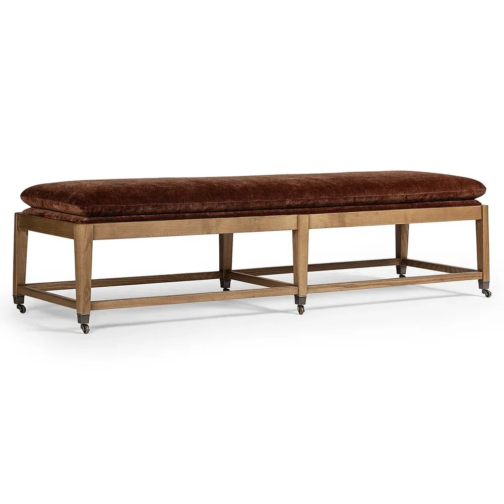 Eleanor Altair Accent Bench - Sienna, Velvet