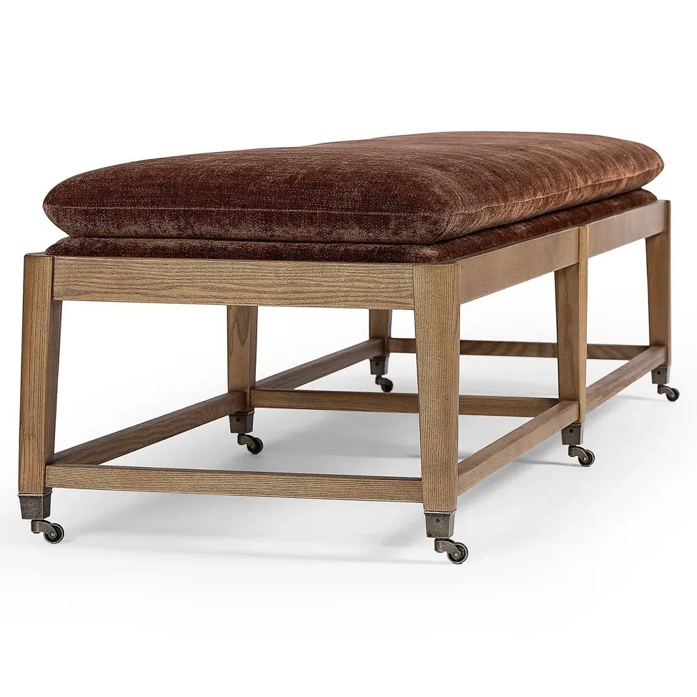 Eleanor Altair Accent Bench - Sienna, Velvet