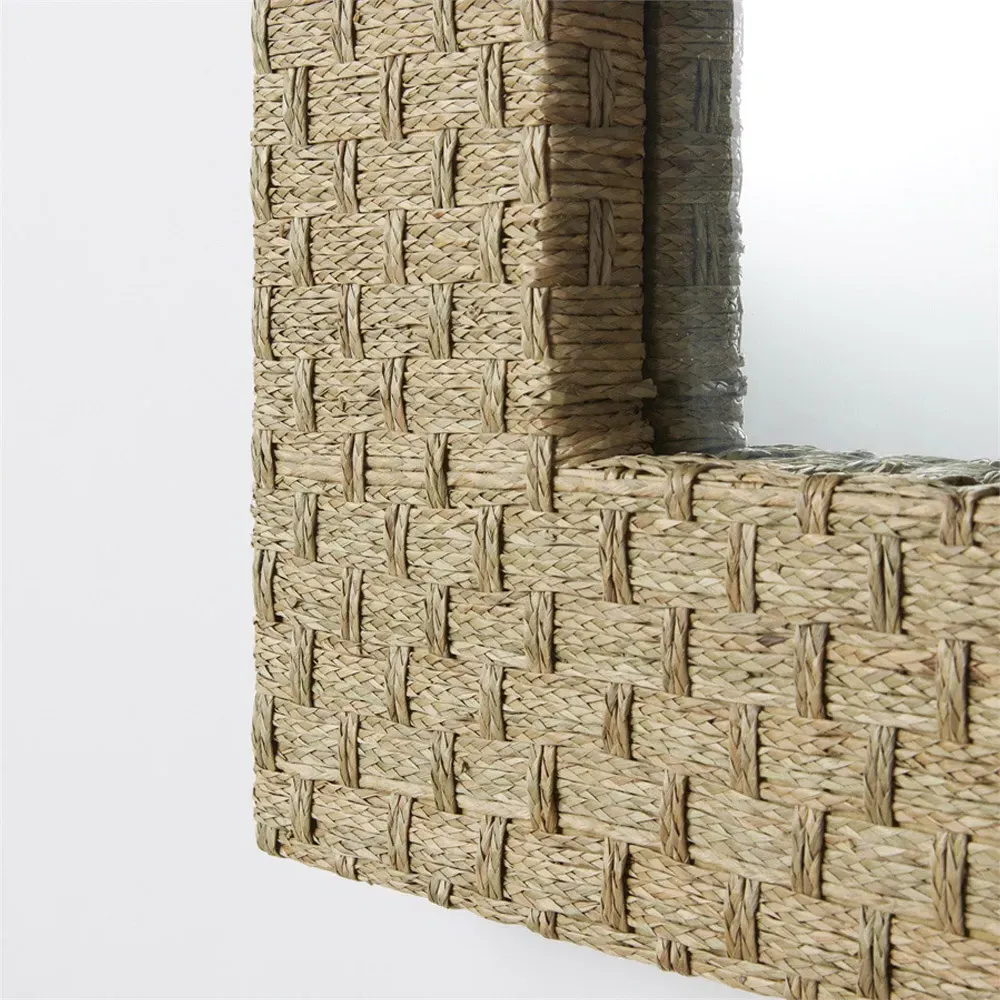 Eleanor Rectangular Wall Mirror - Natural, Abaca