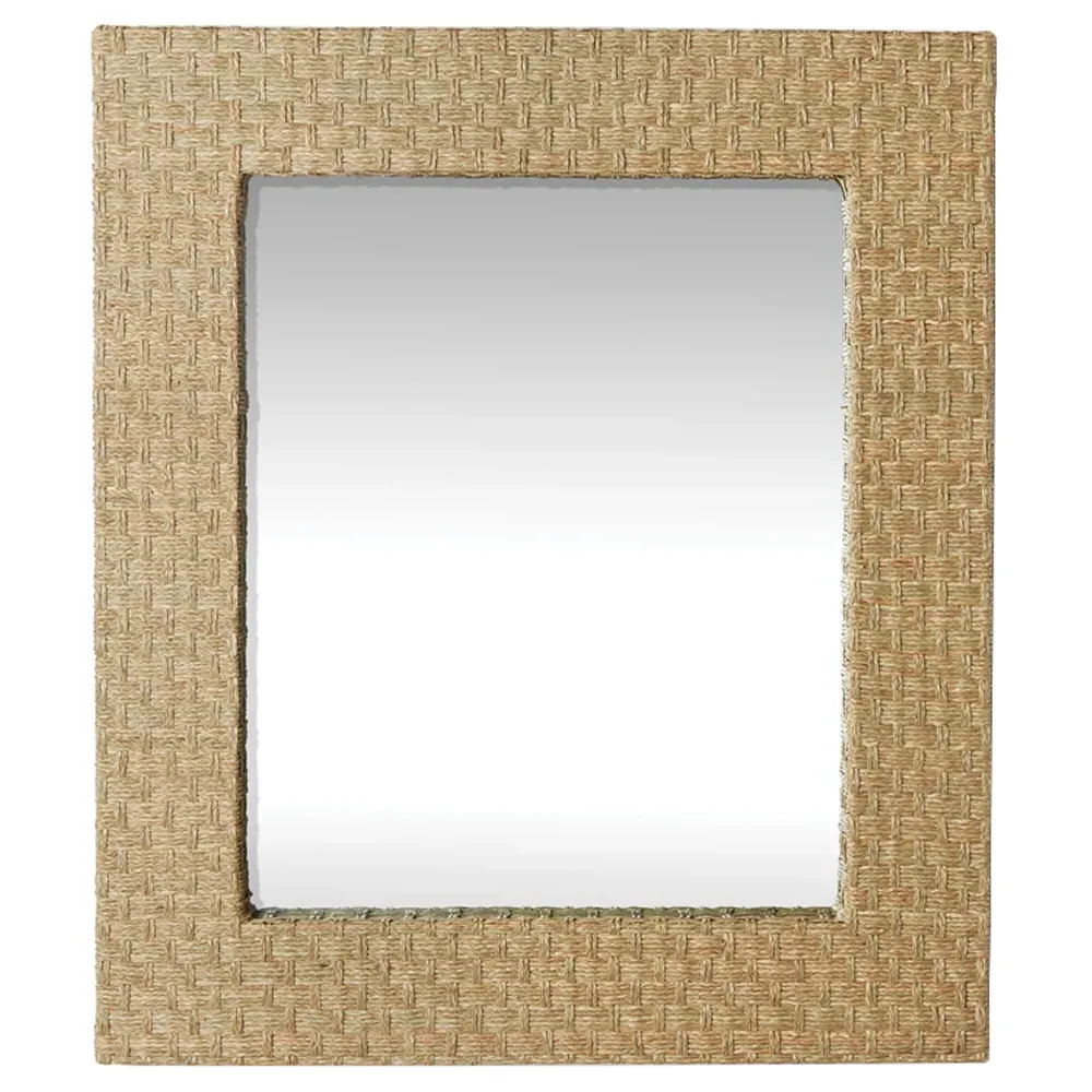 Eleanor Rectangular Wall Mirror - Natural, Abaca image